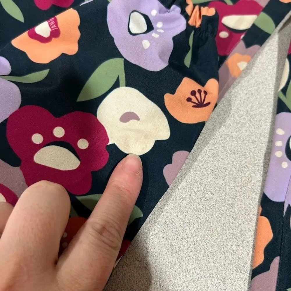 Jan & Jul Single Layer Rain Pants Girls 6Y Floral Print Puddle Dry Waterproof